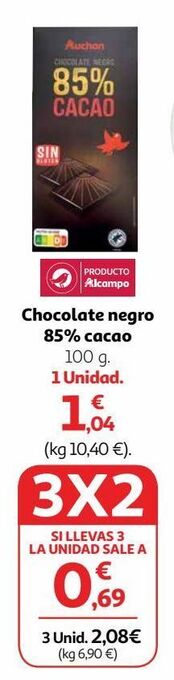 Alcampo Chocolate negro alcampo oferta