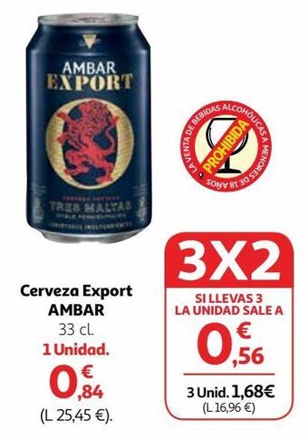 Alcampo Cerveza ambar oferta