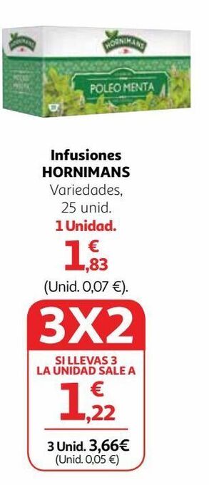 Alcampo Infusiones hornimans oferta