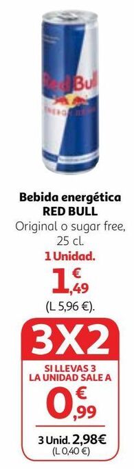 Alcampo Bebida energética red bull oferta