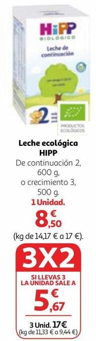 Alcampo Leche ecológica hipp oferta