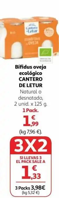 Alcampo Yogur bífidus cantero letur oferta