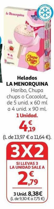 Alcampo Helados la menorquina oferta