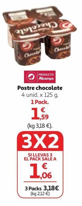 Alcampo Postres de chocolate alcampo oferta