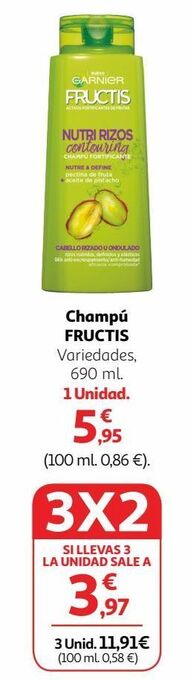 Alcampo Champú fructis oferta
