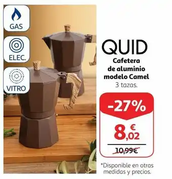 Alcampo Cafetera de aluminio quid oferta