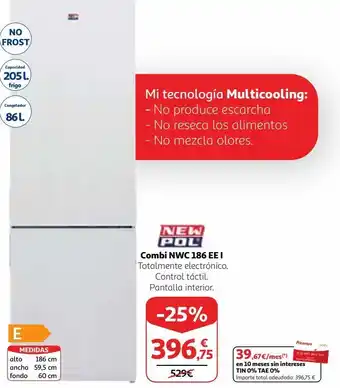 Alcampo Frigorífico combi new pol oferta