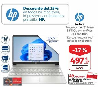 Alcampo Portátil hp oferta