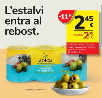 Consum Aceitunas rellenas de anchoa jolca oferta