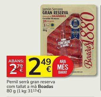 Consum Jamón serrano boadas oferta