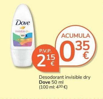 Consum Desodorante dove oferta