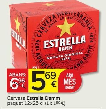 Consum Cerveza estrella damm oferta