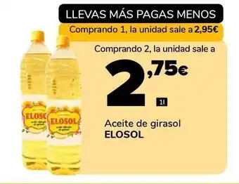 Supeco Aceite de girasol elosol oferta
