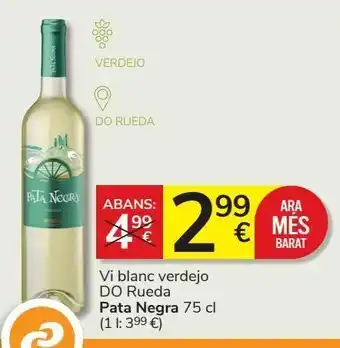 Consum Vino blanco pata negra oferta