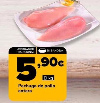 Supeco Pechuga de pollo entera oferta