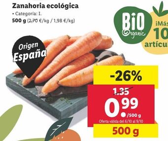 Lidl Zanahorias oferta