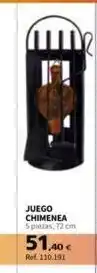 Coferdroza Juego chimenea 5 piezas, 72 cm. 51,40€ ref 110.191 oferta