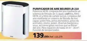 Coferdroza Purificador de aire beurer oferta