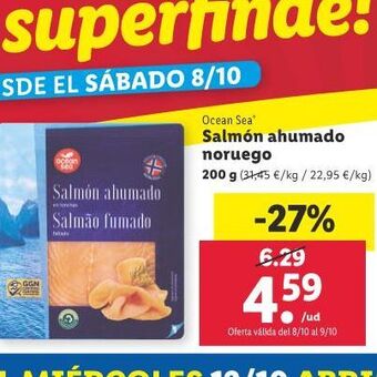 Lidl Salmón ahumado oferta