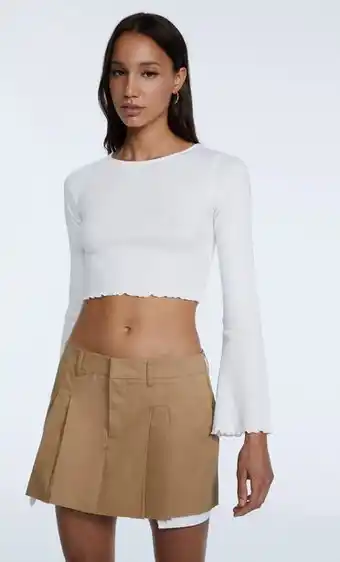 Stradivarius Camiseta manga larga campana oferta