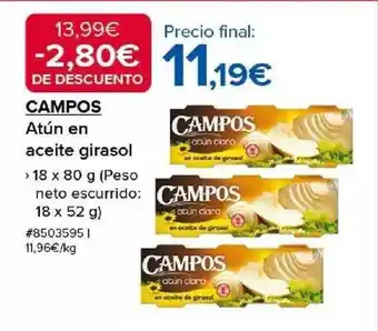 Costco Campos atún en aceite girasol oferta