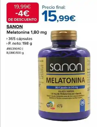 Sanon melatonina 1.80 mg