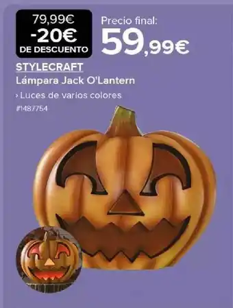 Costco Stylecraft lámpara jack o'lantern oferta