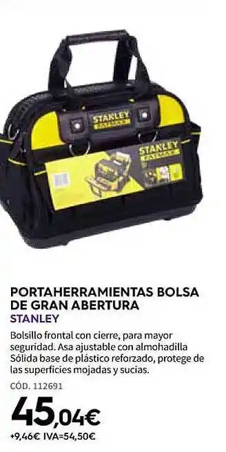ferrOkey Portaherramientas bolsa de gran abertura stanley oferta