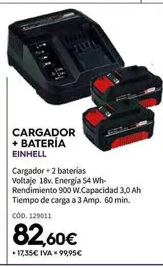 ferrOkey Cargador + batería einhell oferta