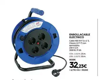 ferrOkey Enrollacable eléctrico oferta