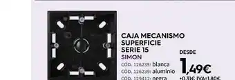 ferrOkey Caja mecanismo superficie serie 15 simon oferta