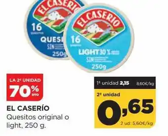 Alimerka La 2a unidad 70% dto quesitos original o light oferta