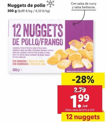 Lidl Nuggets de pollo oferta