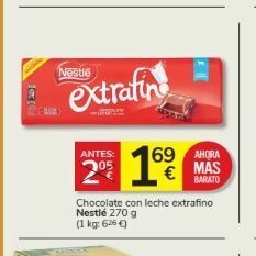 Consum Chocolate con leche extrafino nestlé oferta