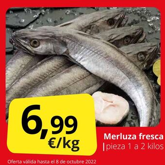 Supermercados MAS Merluza fresca oferta