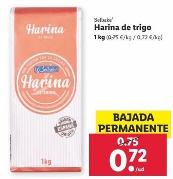 Lidl Harina de trigo belbake oferta