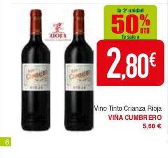 Masymas Vino tinto crianza rioja viña cumbrero oferta