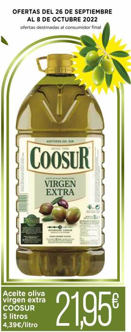 Supermercados Piedra Aceite oliva virgen extra coosur oferta