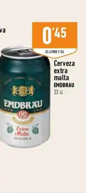 Supermercados Deza Cerveza extra malta emdbrau oferta