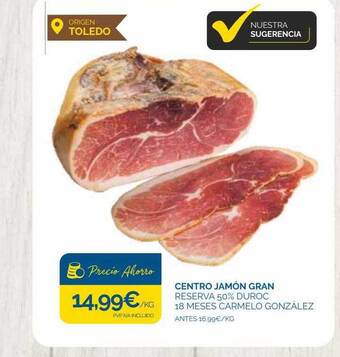 Supermercados La Despensa Centro jamón gran reserva 50% duroc 18 meses carmelo gonzález oferta
