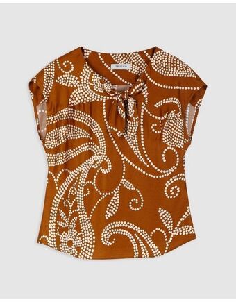 Trucco Blusa nudo cuello estampada oferta