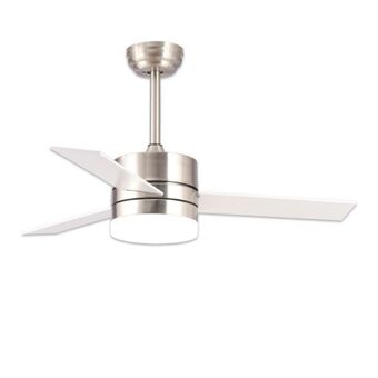 Ventilador de techo led lorenzo 16w níquel