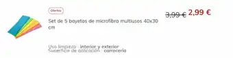 Norauto Set de 5 boyetas de microfibra multiusos 40x30 cm oferta