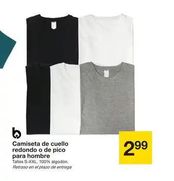 Zeeman Camiseta de cuello redondo o de pico para hombre oferta