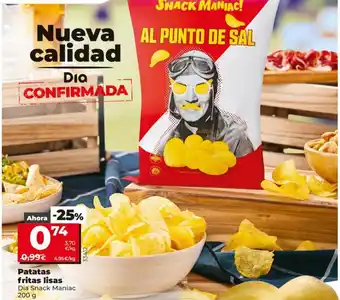 Maxi Dia DIA SNACK MANIAC patatas fritas lisas oferta