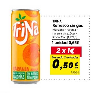 Hiper Usera TRINA refresco sin gas oferta