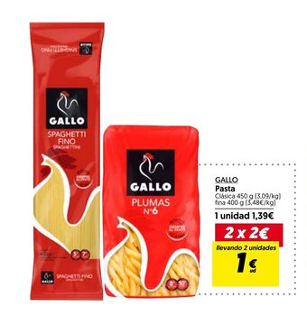 Hiper Usera GALLO pasta oferta