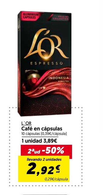 Hiper Usera L'OR café en cápsulas oferta