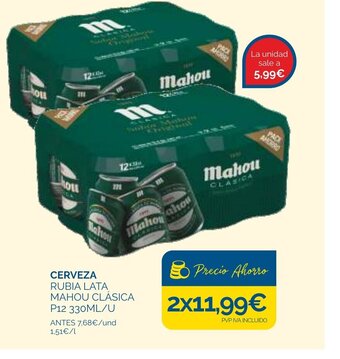 Supermercados La Despensa Cerveza Rubia Lata Mahou Clasica oferta