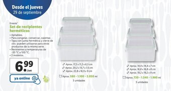 Lidl Set de Recipientes Herméticos oferta